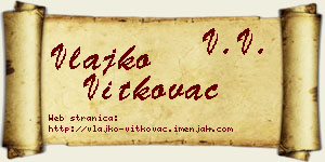 Vlajko Vitkovac vizit kartica